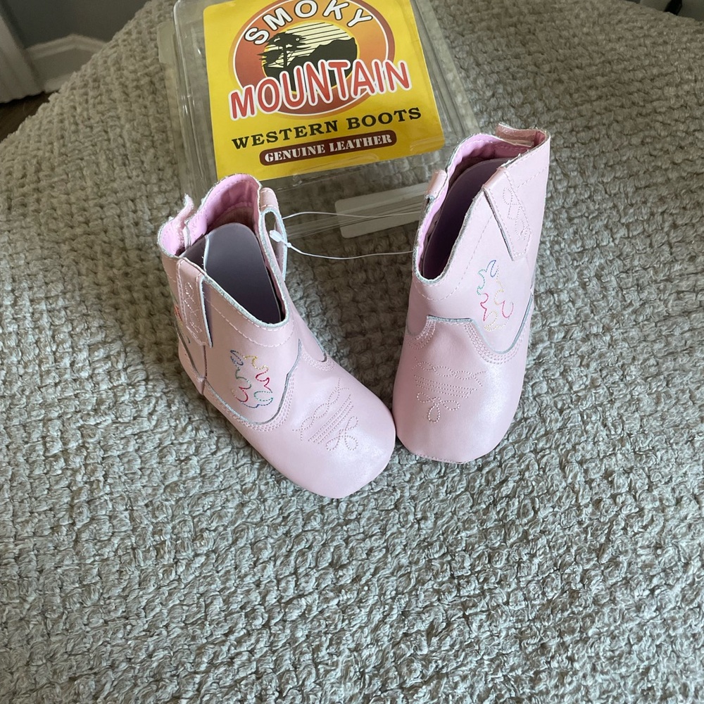 Smoky Mountain Pink Baby Western Boots